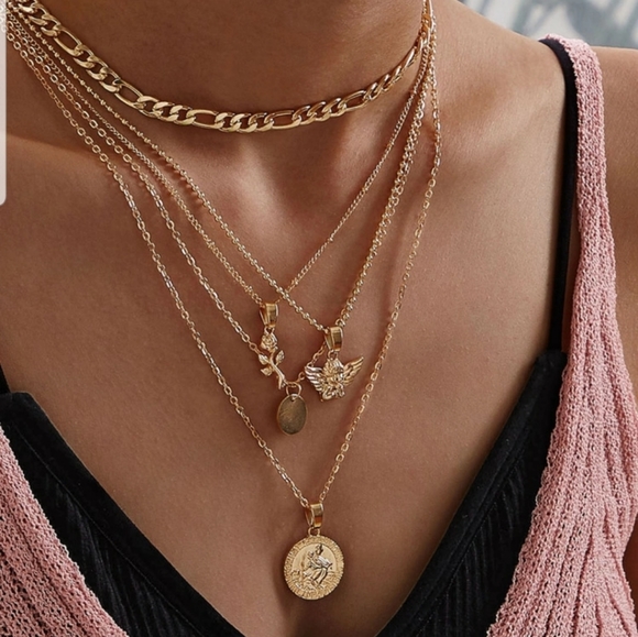 Nikkiwallflower Jewelry - *Paloma* Layered Charm and Chain Necklace